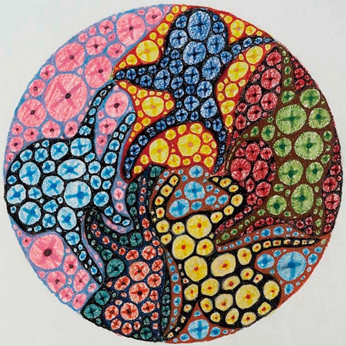 Rainbow Mandala Dot Painting. Dot Art. Dotillism. Hand painted